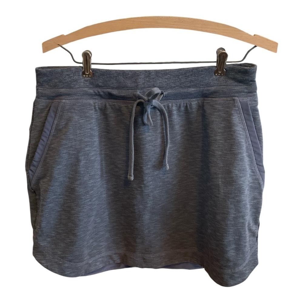 Athleta Techie Terry Heather Gray Skirt